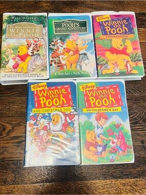 Disney Winnie the Pooh VHS Collection - Multi-Title Set (Yellow, Red, Blue)